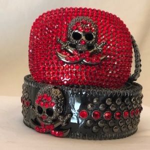 BB Simon Black leather studded & Swarovski crystal